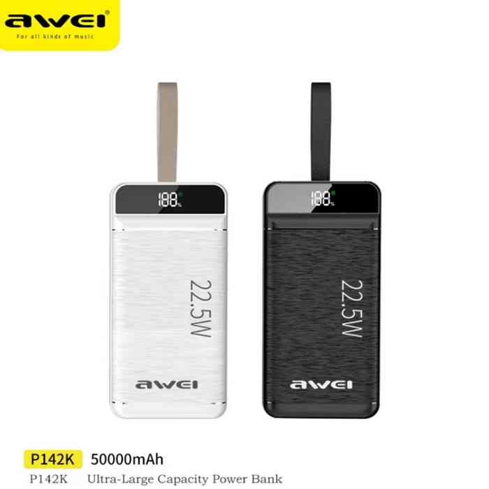 Awei P142K 50000mAh 22.5W Power bank Fast Charging With LED Digital Display